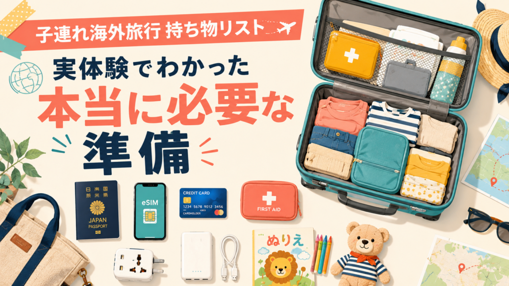 子連れ海外旅行 持ち物リスト】実体験でわかった本当に必要な準備と神